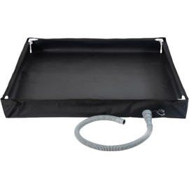 DINSONG Tragbare Duschwanne, 2 In 1 Faltbare Camping Dusche Basis Mit Abflussrohr, Outdoor-Faltduschabtrennung, wasserdichte Zeltmarkise unten für Haustierbad, Camping, Reisen