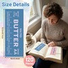 Laffact Colorful Butter Stick Shaped Bookmark, 120Pcs Book Club Reader