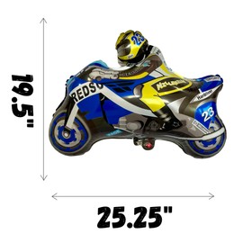 Motorcycle Dirt Bike and Helmet Balloons | Birthday Party Supplies and Decorations | Birthday Parties Celebration Baby Shower Gender Reveal