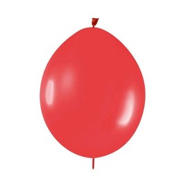 AllyDrew Latex Link Balloons Link-o-Loon Balloons Needle Tail Balloons, 12in Red (Set of 30)