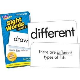 Trend Enterprises: Sight Words Level 3 Skill Drill Flash Cards, Dolch and Fry Words, Sentence Context, Great for Skill Building and Test Prep, 96 Cards Included, for Ages 8 and Up