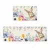 Easter Bunny Kitchen Mats for Floor 2 Piece, Spring Rabbit