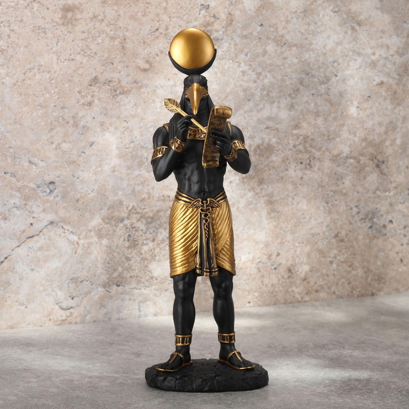 Veronese Design 11 Inch Thoth Egyptian God of Knowledge Black