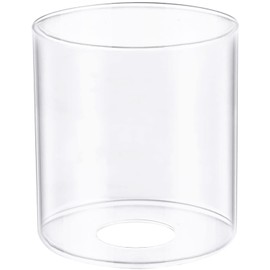 HGHYjrxfkl 1 Pack Clear Glass Lamp Shade, with 1-5/8" Fitter Opening, Cylinder Glass Lamp Shade Replacement for Table Lamps,Wall Lamps,Pendant lights and Bathroom Vanity lights.