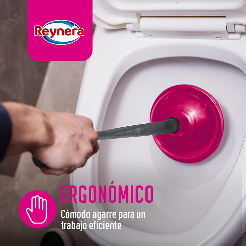 Reynera Bomba Destapacaños para Inodoros, Drenajes y Tuberías del Hogar