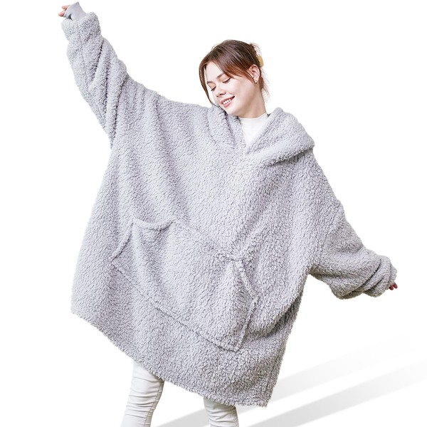 Mia&Coco Hoodie Blanket Women and Men, Oversized Hooded Blanket Hoodie