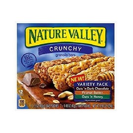 Nature Valley Crunchy Granola Bars Variety Pack (Pack of 6) Oats 'n Dark Chocolate, Peanut Butter, Oats 'n Honey, 4 Count Boxes