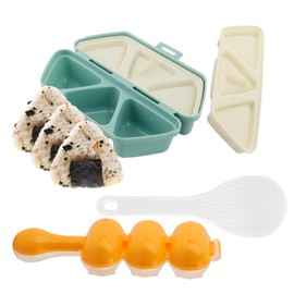 Onigiri Mold Set, Make 6PCS Triangle Onigiri Quickly, Foldable Design for Easy Storage & Carrying, Perfect for Sushi, Musubi, Picnics, & Party Snacks