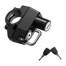 MUQIDA Motorcycle Helmet Lock, Anti-Theft Metal Safety Helmet Lock with 2 Keys, Tamper-Proof Handlebar Mounting Locks for Motorbike Scooter Street Bike, Motorcycle Accessories
