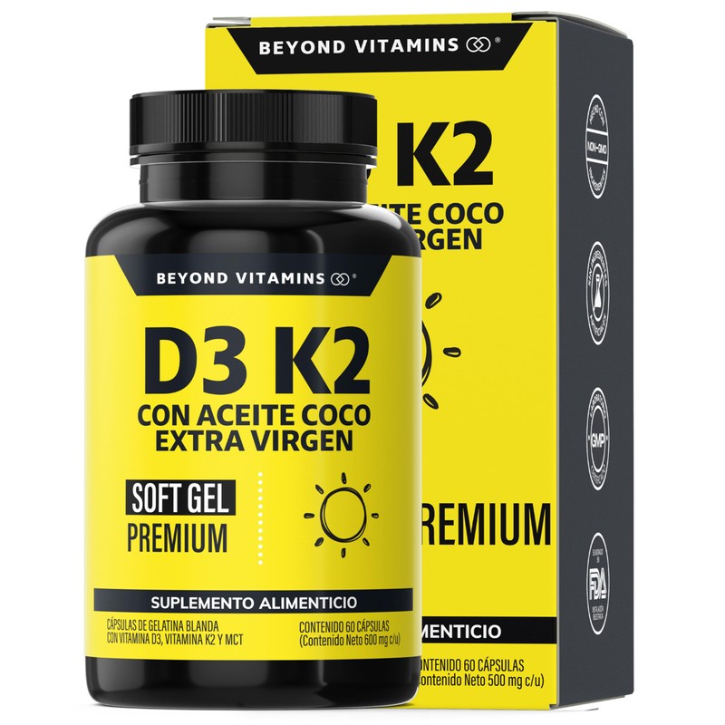 Beyond Vitamins | Vitamina D3 + Vitamina K2 con Aceite