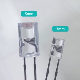 LedWekei - Diodo emisor de luz LED de 5 mm de alto brillo, luz LED transparente, diodos emisores de luz LED, 5 mm, superficie cóncava cilíndrica lisa (120 unidades, rosa)