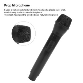 Prop Microphone, Realistic Prop Mic for Karaoke Dance Shows Practice Microphone Prop for Karaoke (Black)