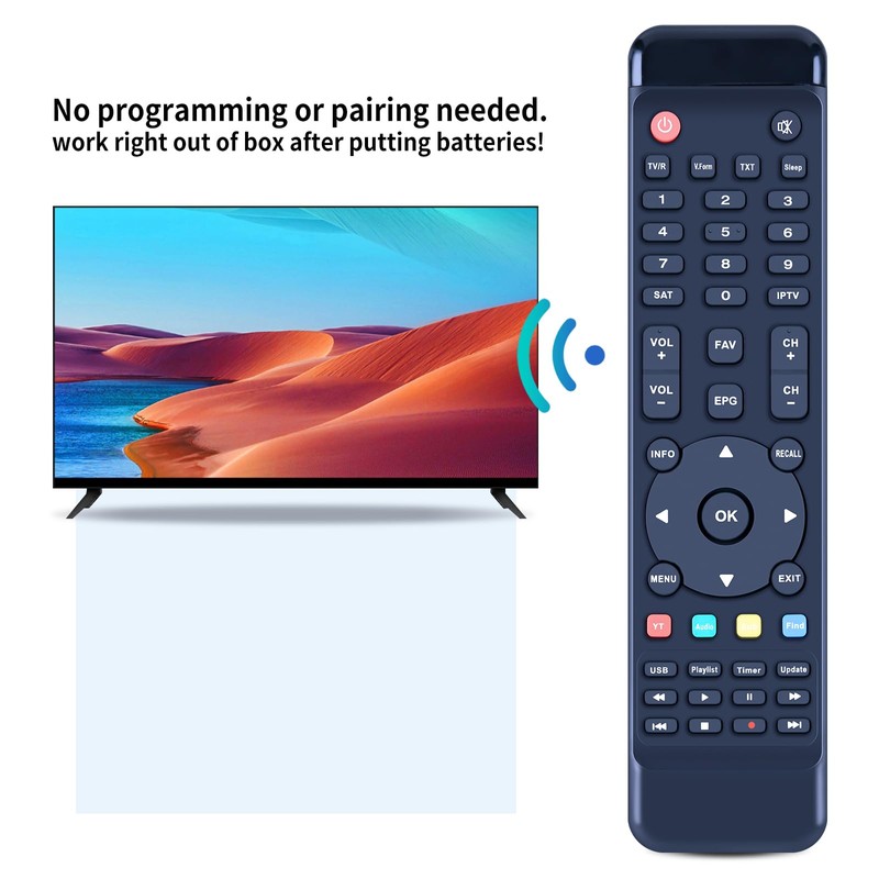 GOUYESHO Replacement Remote Control for APEBOX S2 C2 DVB-S2 Satellite