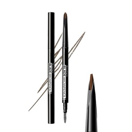 Eyebrow Retractable Definer Pencil, 0.1mm Ultra Slim Waterproof Eyebrow Pencil, Brow Pencil with Precision Tip and Spoolie for Defined Eyebrows, Shapes, Smudgeproof, Fills Brows (04 RED BROWN)