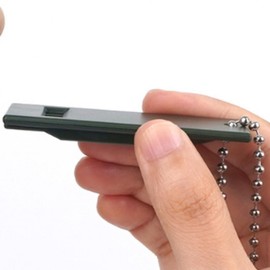 Portable 3-Tone Flat Emergency Hiking Whistle Camping 4ea