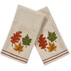 Fall Leaves Hand Bathroom Towel Set, 100% Cotton, 16 x