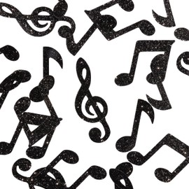 50 x Black Music Note Confetti | Musician Birthday Party Table Scatter