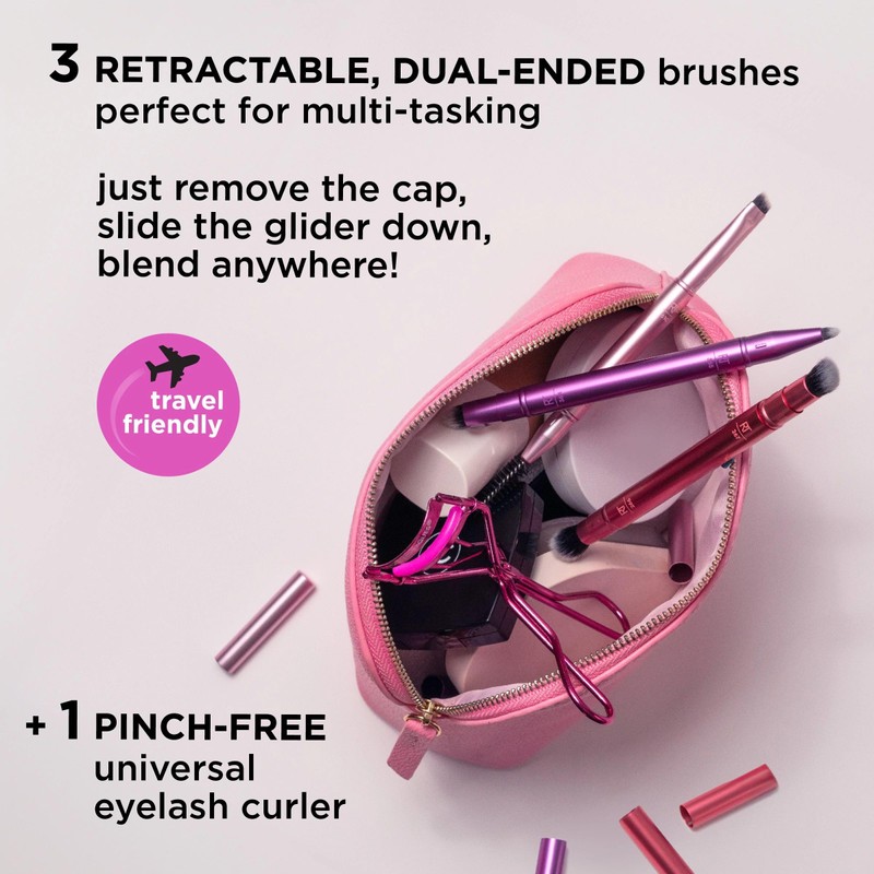 Real Techniques Double Time Brush + Lash 4 Piece Set,