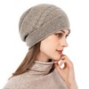 QUEENFUR Knit Slouchy Beanie Hats for Women Cashmere Ski Cap