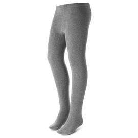 Zubii Basic Tights for Girls | Ultra Comfy, Soft Tights Made from Breathable cotton| Great Tights For Uniform, or Everyday (12, Grey)