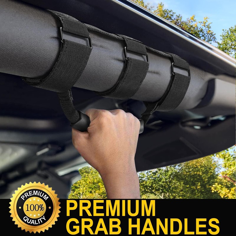 Grab Handle Set for Jeep Wrangler Roll Bars (2 Pack)