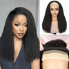 quickwig Yaki Straight Half Wig Kinky Straight Wigs for Black
