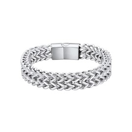 ChainsHouse Stainless Steel Men's Bracelet, Mens Jewelry Bracelet Bracelet Wrist Band for Men Dad