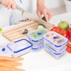 FUSMYE 5 Pack Translucent Collapsible Silicone Food Storage Containers with