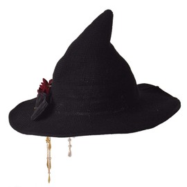 GRACEART Women's Steampunk Felt Witch Hat with Gears Knitted Cap (Style-05)