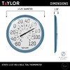 Taylor Big and Bold Wall Indoor Outdoor Thermometer, Easy to