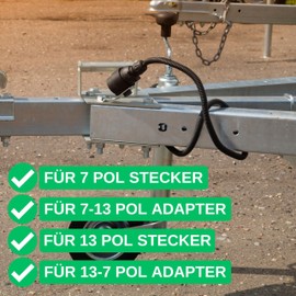 Trailer Plug Holder, 1 Piece, in Black, Hanging Drawbar Holder for 13 Pin, 7 Pin Plug, 13 - 7 Pin, 7 - 13 Pin Adapter, Trailer Drawbar Holder, Parking Cover Plug, Trailer Plug Holder