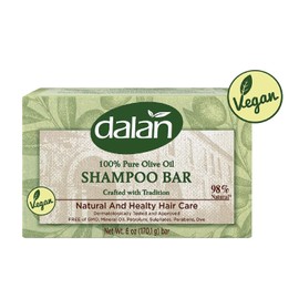 Dalan 100% Pure Olive Oil Shampoo Bar 6oz/170g - Free of GMO, Mineral Oil, Petrolum, Sulphates, Parabens, Dye - Natural And Healthy Hair Care (3 Pack)