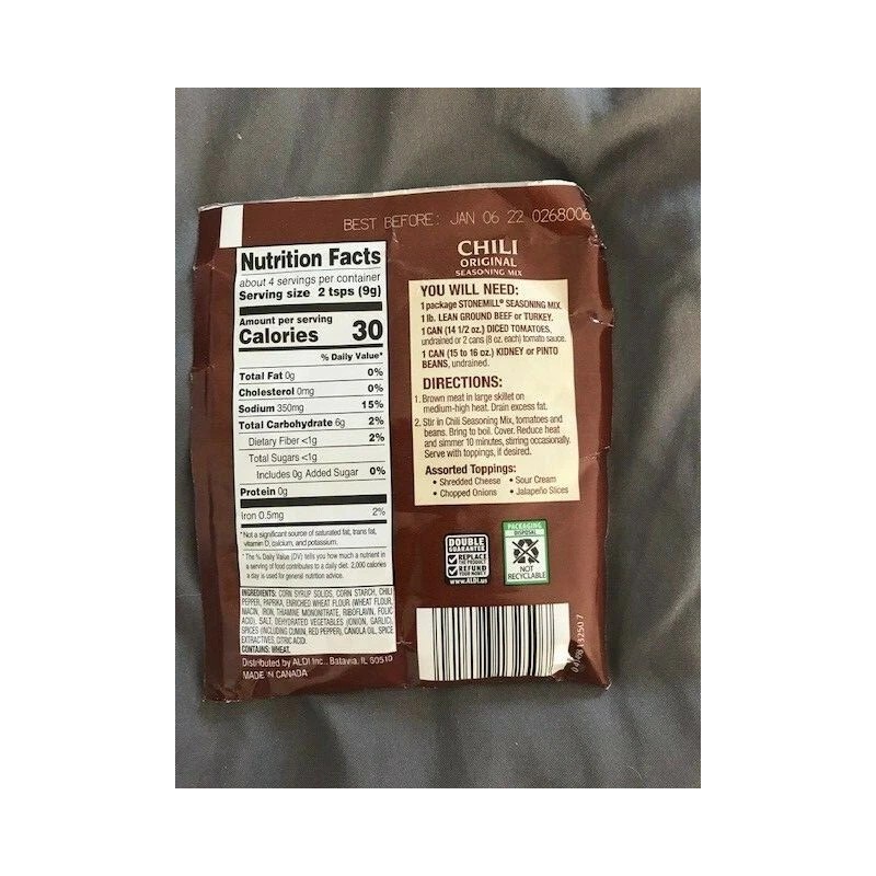 Stonemill Original Chili Seasoning Mix (6Pkgs) 1.25 oz. each, best
