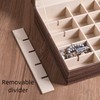 Frebeauty Earring Organizer Classic Jewelry Box 50 Slots Double Layer