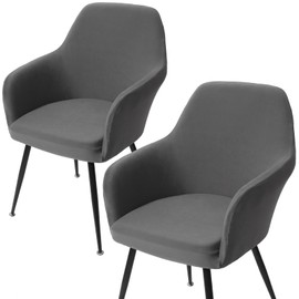 MEIVINES Chair Covers, Stretch Chair Cover, Armchair Cover, Set of 4 Chair Covers, Swing Chairs with Armrests, Removable Protective Cover for Office Chairs, Dining Room Chairs, Dressing Table, Chair,