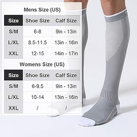CelerSport 3 Pairs Compression Socks for Men and Women 20-30 mmHg Running Support Socks