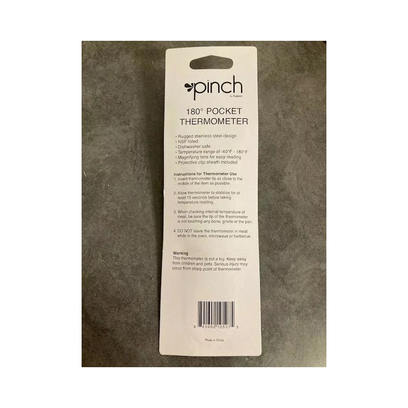 Pinch (THRML-55) 5 1 2" Long Dial Pocket Thermometer