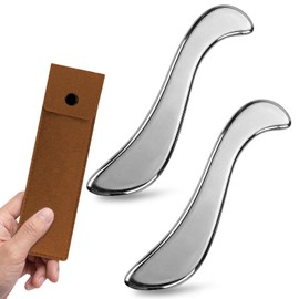 Rena Chris 2PCS Stainless Steel Muscle Scraper Tool for Deep Tissue Massage