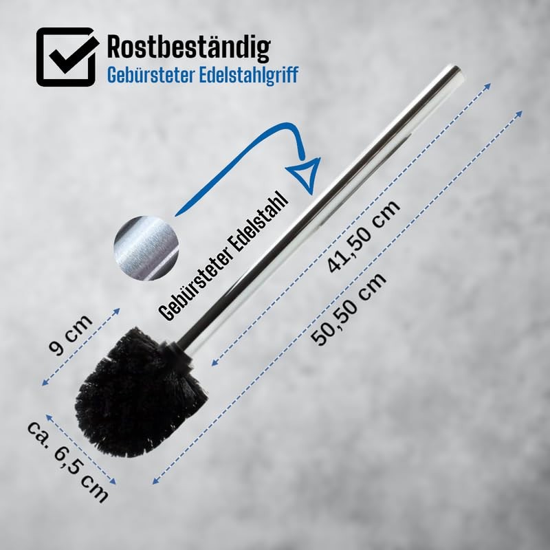 Daloual - 10 x Replacement Toilet Brush Head Black Diameter