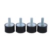 Qiilu 4x M8 M6 Rubber Mounts Shock Absorber Anti Vibration