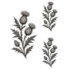 Scottish Thistle Temporary Tattoo Sheet – Striking Botanical Black Ink