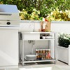 Outdoor Utility Sink 39 Inch, Deep Stainless Steel Sink, Free