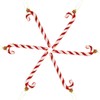 DERAYEE 6 PCS Christmas Glitter Candy Cane Plastic Candy Cane