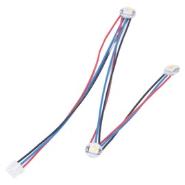 RGBW Mini Button, Mini LED PCB PTFE Material Connection Wire, DC5V 3D Printer Mini Extruder, Hot End Mini Light Strip, Colour LED Light Source 3D Printer Accessories for Switch Wire 2.4