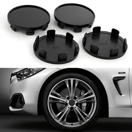 4PCS Wheel Center Caps, 2.13" OD 1.93" ID Center Caps for Rims Car Mods Decoration Rust-Proof Snap-in Center Caps Car Accessories for SUV, Truck, RV(Black)