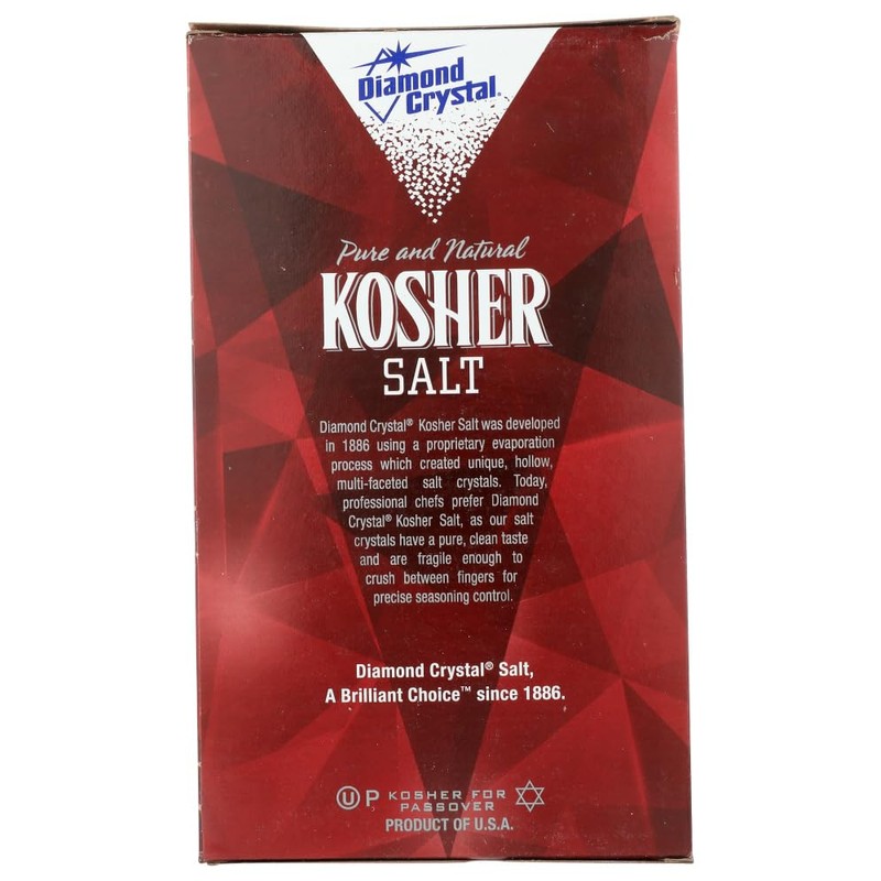 Diamond Crystal Pure and Natural Kosher Salt, 48 oz (Pack