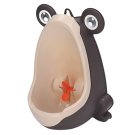 Children Urinal Funny Aiming Target Plastic Wall Mounted Potty Training Urinal for Boys Toddlers (Coffee)