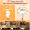BoRccdit KeepLit 8PK Emergency Rechargeable Light Bulbs, 48H Battery Backup,