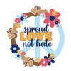 Peace Sign Floral Magnet, Spread Love Not Hate Magnetic Decal