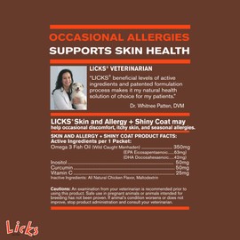 Licks - Allergy Relief for Little Dogs - Allergy Immune LiquiPaks - 10 Use